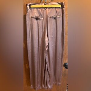 Elegant Satin Pants in Mauve